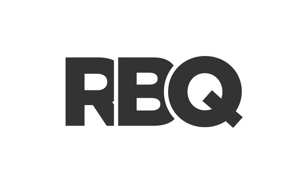 RBQ logo design template with strong and modern bold text. Initial based vector logotype featuring simple and minimal typography. Trendy company identity.