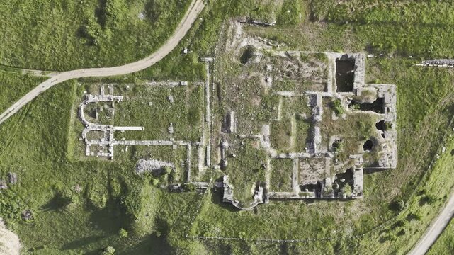 Cinematic Drone Footage of Pisidia Ancient City in Yalvac Isparta Turkey Revealing Historic Ruins and Archaeological Heritage