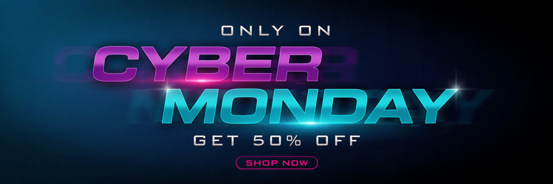 Cyber Monday Sale With 50 Percent Off Offer discount