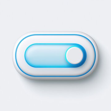 A toggle switch is shown in ON position. It represents the idea of privacy as a default setting. The design is simple and modern.