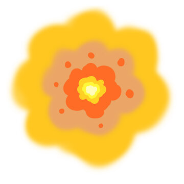 Dynamic explosion sparks and fire flames