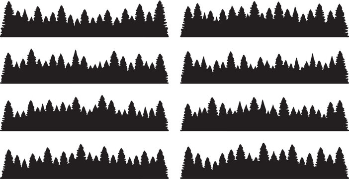 Forest borders create a repeating nature pattern.