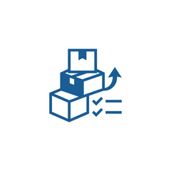 Obraz premium Boxes with an upward arrow.