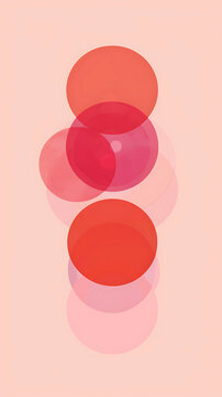 Minimalist Premium Pink Geometric Circle Stacking Gradient Art with Vertical Copy Space for Women Lifestyle Promos and Minimalist Poster H5 Background Design