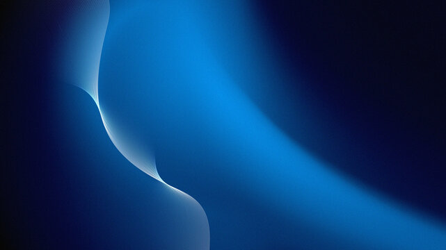 Abstract blue background with glowing digital wave particles and light flow