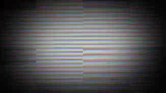 Suite de transitions avec effet glitch de signal vid&eacute;o d&eacute;faillant
