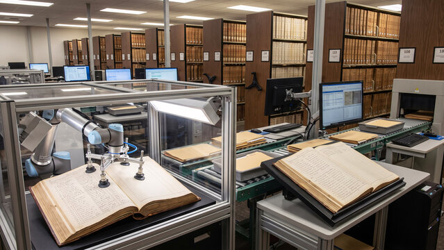 Automated Property Deed Archive with Robotic Page Scanning, Title Record Analysis and Digital Land Registry Processing
