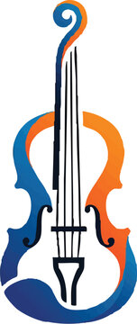Violin Instrument Music Symbol Design.