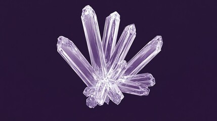 Naklejka premium Crystal lattice structure on dark background