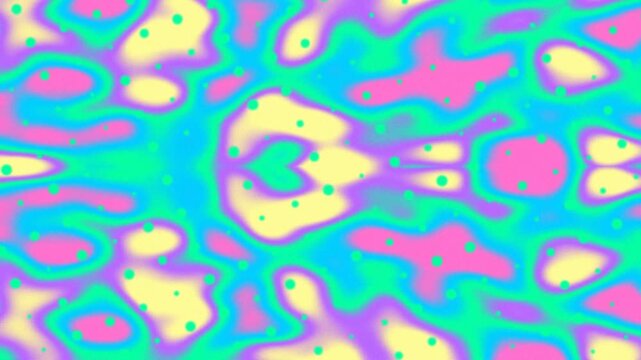 Colorful abstract pattern with pink cyan and yellow organic shapes
