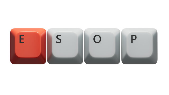 esop sign on the Computer keyboard keys.close up of Computer keyboard keys,Business Concept.Supports PNG files with transparent backgrounds.