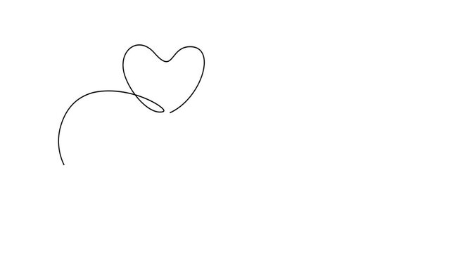 Animated self drawing of continuous line draw of    Heart Butterfly Infinity Line Art A symbol of love and eternal beauty. Full length one line animation. 4K