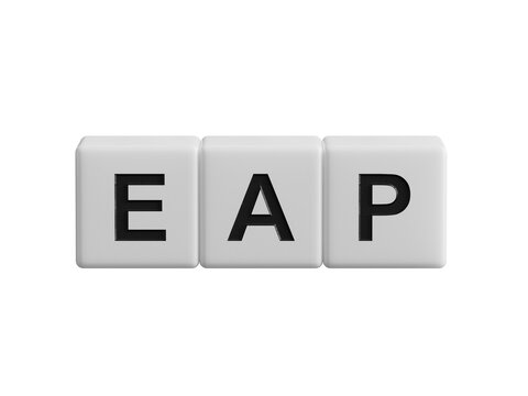 eap questions and answers on wooden cubes.close up of wooden cubes,Business Concept.Supports PNG files with transparent backgrounds.
