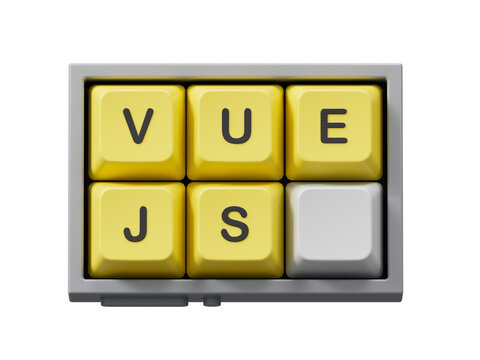 Business and design concept - wooden mannequin with surreal wood cube Javascript VUE JS. the symbol of leadership.Supports PNG files with transparent backgrounds.