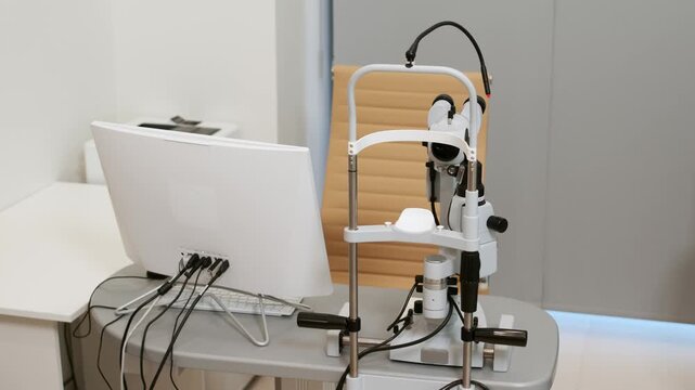 optic machine in a hospital eyes test machine