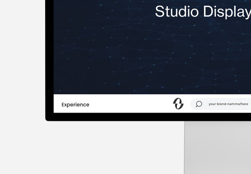 Desktop Studio Display Screen Mockup