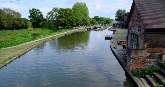 Grand Union Canal Hatton Locks Warwickshire England UK