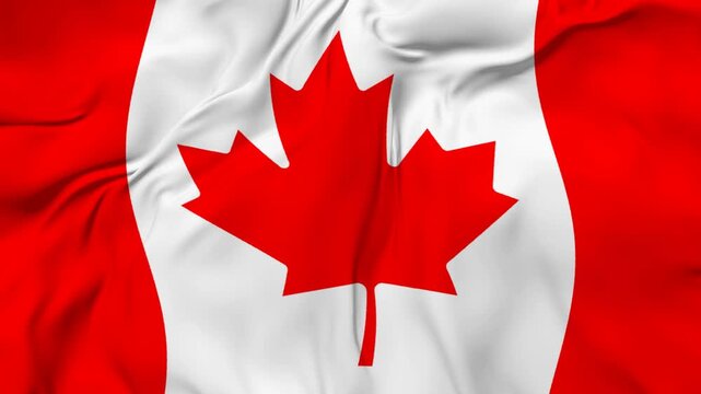 Canada flag animation seamless loop. 4k Resolution