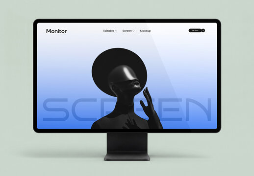 Monitor Screen Mockup