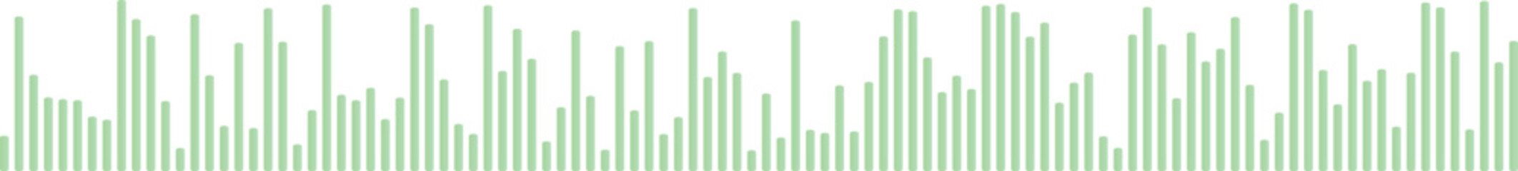 Green sound wave pattern on a with vertical bars of varying heights © Tarek