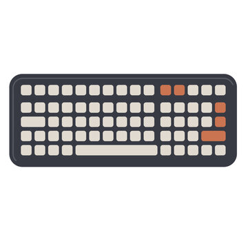 Flat vector icon of a computer keyboard