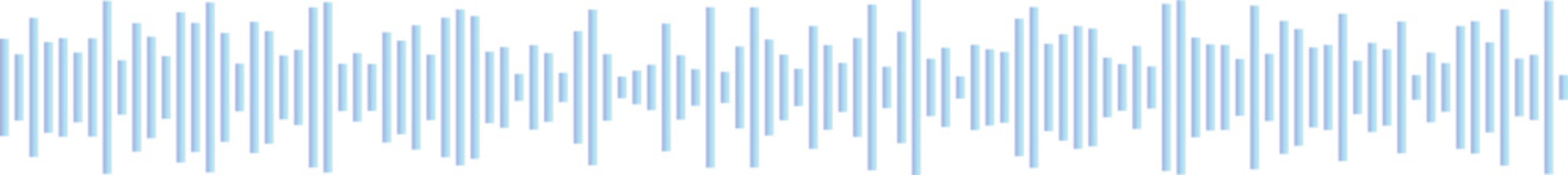 Sound wave pattern with blue bars on a representing audio signal