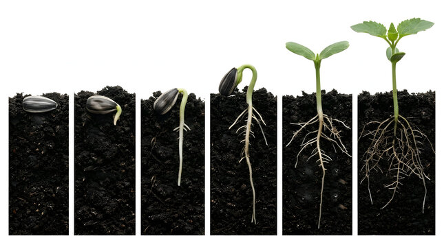 Plant growth stages from seed to seedling