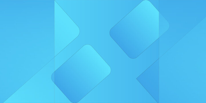 Abstract light blue geometric background with overlapping transparent rounded rectangle shapes