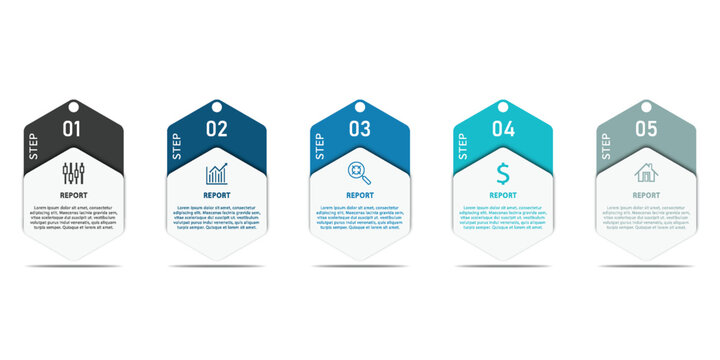 Infographic template business concept with step.
