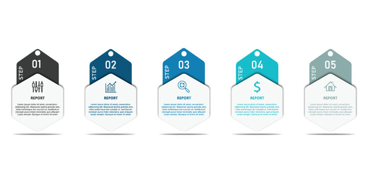 Infographic template business concept with step.