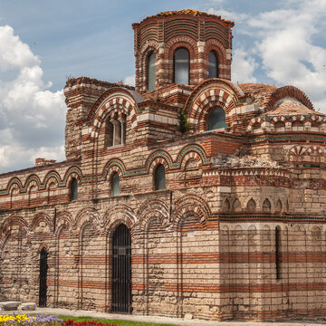 Church of Christ Pantocrator medieval Byzantine landmark in the historic old town of Nesebyr, Bulgaria