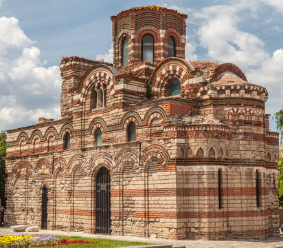 Church of Christ Pantocrator medieval Byzantine landmark in the historic old town of Nesebyr, Bulgaria