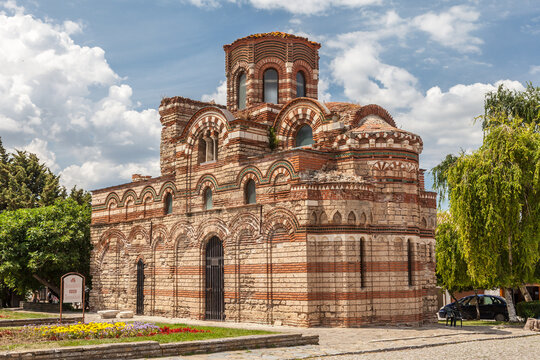 Church of Christ Pantocrator medieval Byzantine landmark in the historic old town of Nesebyr, Bulgaria
