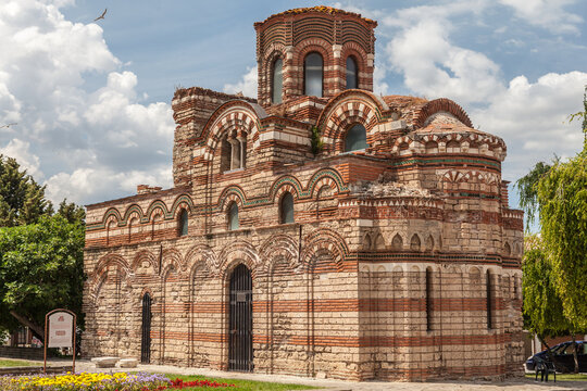 Church of Christ Pantocrator medieval Byzantine landmark in the historic old town of Nesebyr, Bulgaria