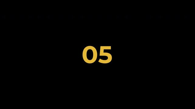 Score 1-0 Animation. Alpha matte with transparent background 4K Resulation.