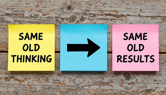 Same Old Thinking Leads to Same Old Results - A Visual Metaphor for Stagnation