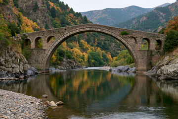 Fototapeta premium old bridge over the river