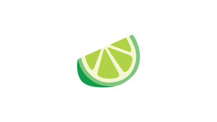 Obraz premium Lime Slice: A vibrant lime wedge, its segments clearly defined, offers a burst of fresh citrus.