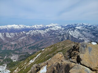 Obraz premium The snow melting in the Northern Alps