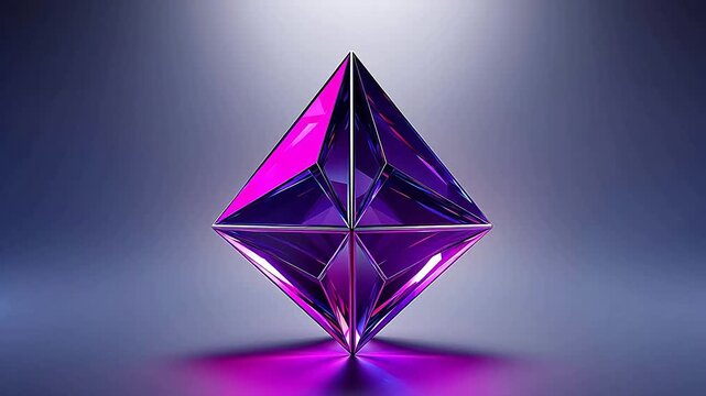 Digital technology 3d model vector gradient blue and purple abstract background