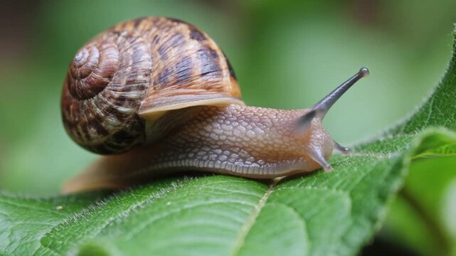 snail on a leaf