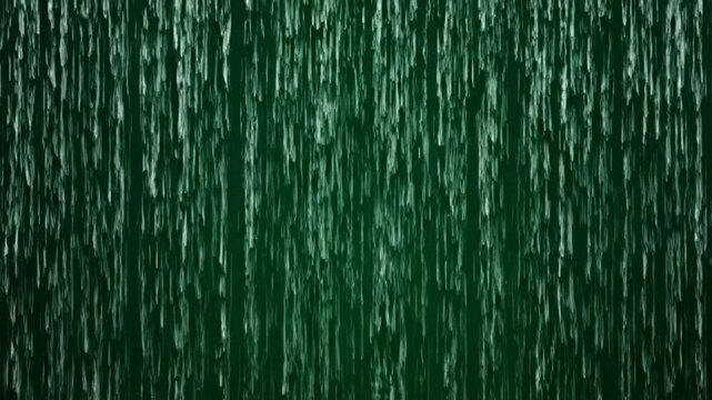 Elegant slow motion rain falling on dark abstract background