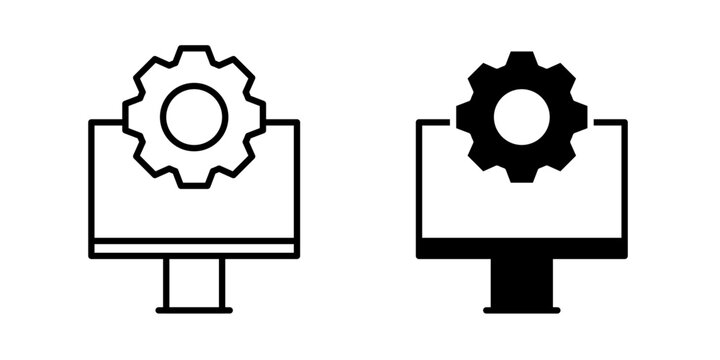 System Update Icon for software upgrades security patches and system maintenance use in UI UX websites apps and systems Vector illustration with stroke and fill on a white background.