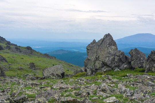Mountains in the north of Russia. Sverdlovsk Oblast.