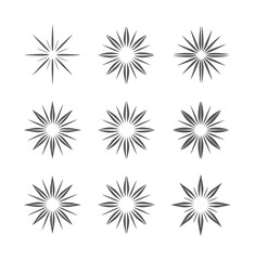 Obraz premium Nine abstract starburst radial burst shape