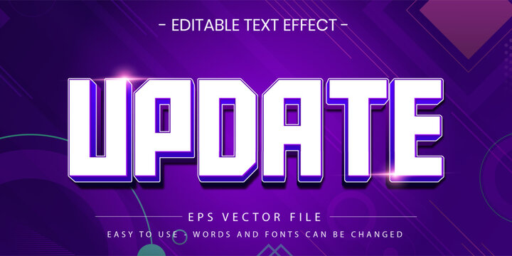 Update cyber purple neon 3d text effect editable font vector