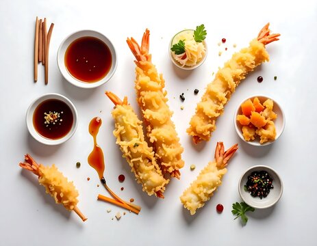Assorted Indian cuisine dishes on white background.