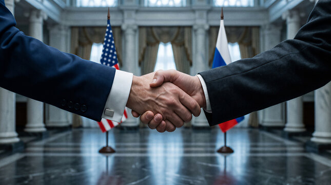 US France Relations, diplomatic international partnership, United States and France officials shaking hands symbolizing bilateral cooperation foreign policy and strategic alliance