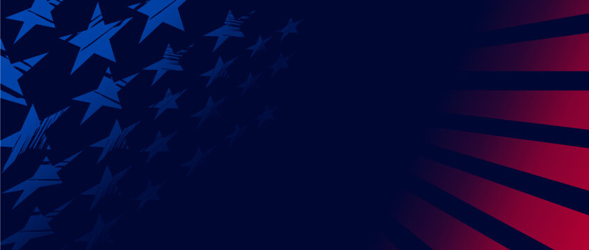 Patriotic red blue stars and stripes 
USA background 4th of July vector banner 
with copy space vector for Independence day, Veterans day, Presidents day, Memorial day, Labor day, Sale