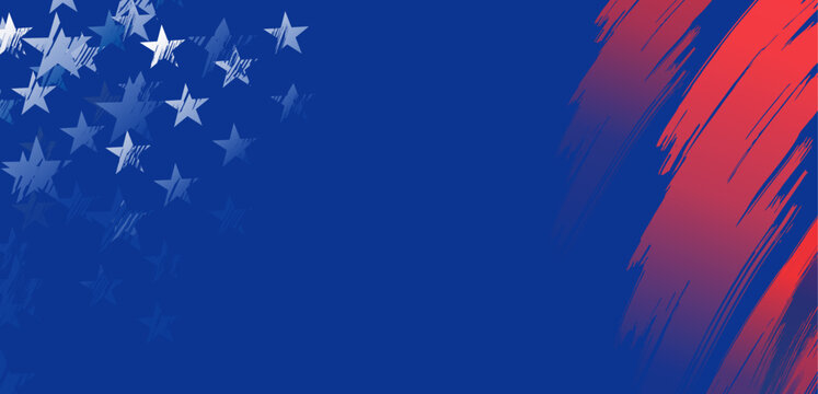 USA stars and stripes patriotic abstract background, 
distressed American flag bg, red white and blue, 
copy space vector for 4th of July, Veterans day, 
Presidents day, Memorial day, Labor day